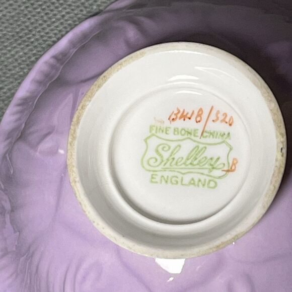 Vintage Shelley Oleander Summer Glory Teacup & Saucer Lilac w/24k Gold Trim - Picture 14 of 14